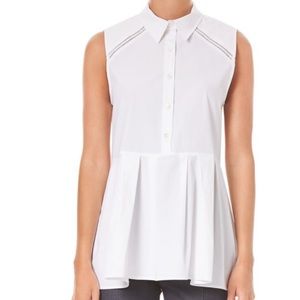 CAROLINA HERRARA Sleeveless Peplum Tunic Blouse